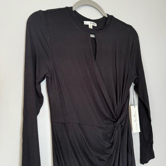 Nine Britton Black Keyhole Twist Side Sheath Dress NWT Size Small Petite - Picture 3 of 8